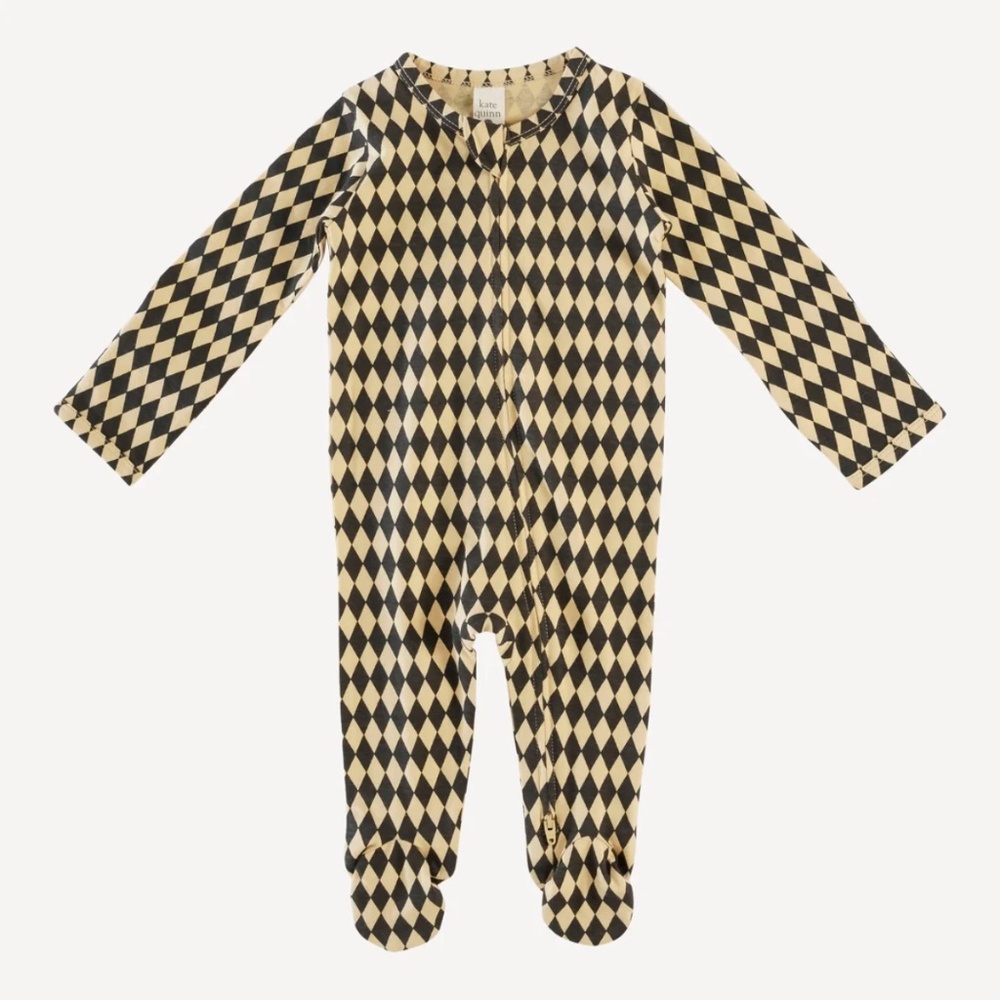 Kate Quinn baby long sleeve two way zipper footie NWT